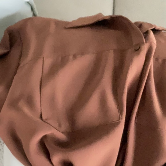 STORETS LONG DRESS COAT IN BROWN - Picture 4 of 7